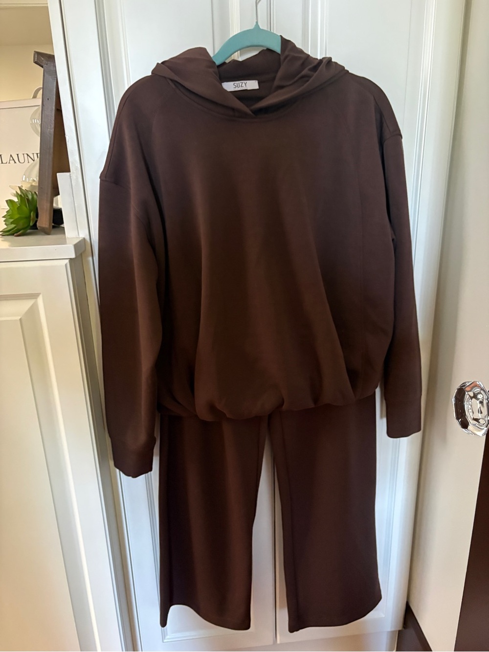 2 pc Chocolate Brown track suit